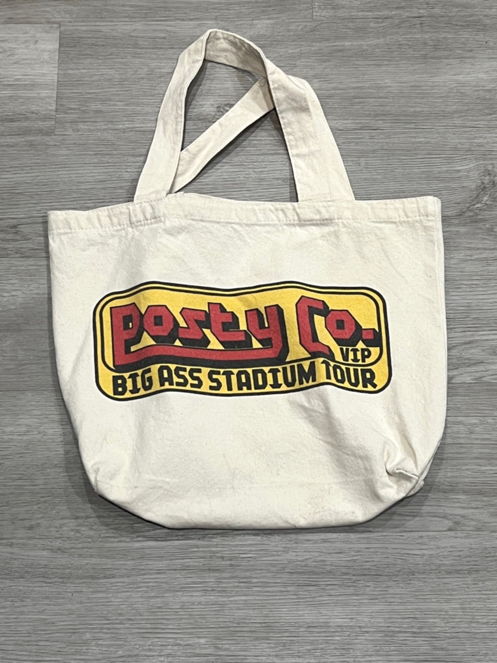 POST MALONE POST Co. VIP Big A$$ Stadium Tour Canvas Tote Concert Merch